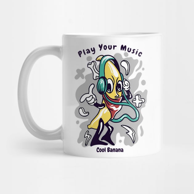 Play your music cool banana by Mako Design 